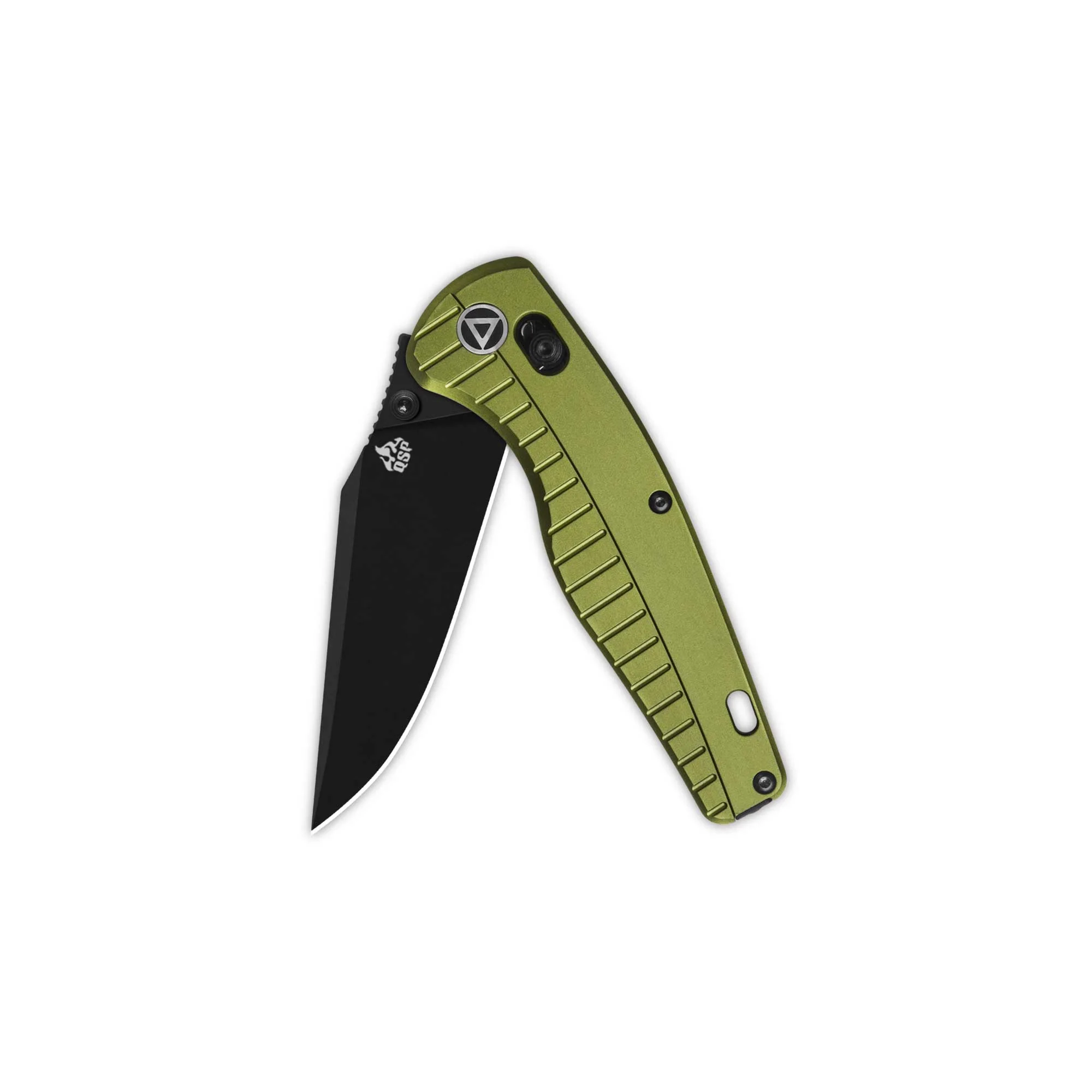 QSP Reptile Glyde Lock Pocket Knife 14C28N Blade Champ OD Green Aluminium Handle - Image 7