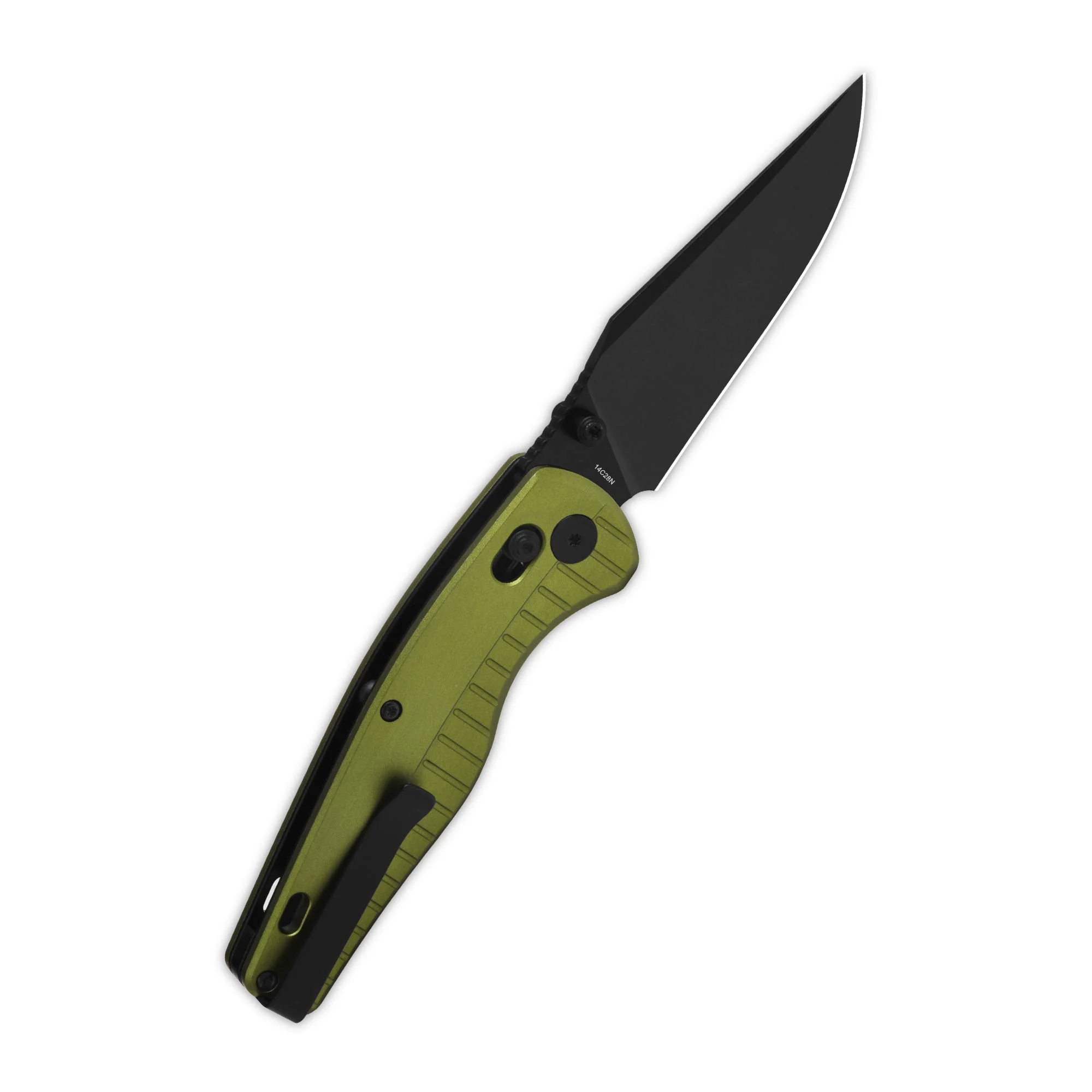 QSP Reptile Glyde Lock Pocket Knife 14C28N Blade Champ OD Green Aluminium Handle - Image 8