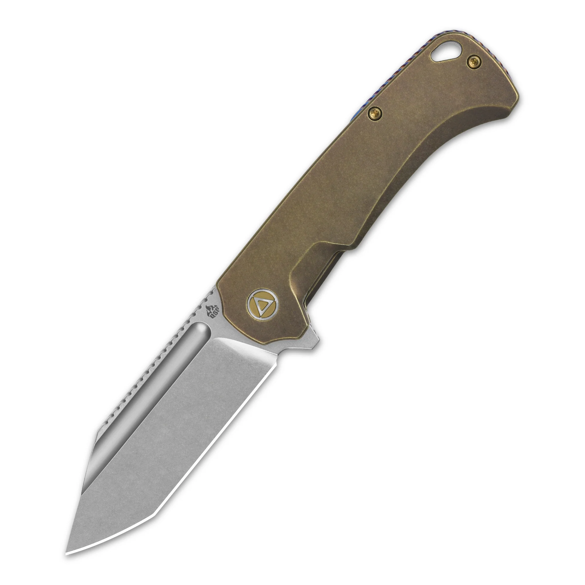 QSP Rhino Pocket Knife Böhler M390 Flat Blade  Titanium Handle - Image 13