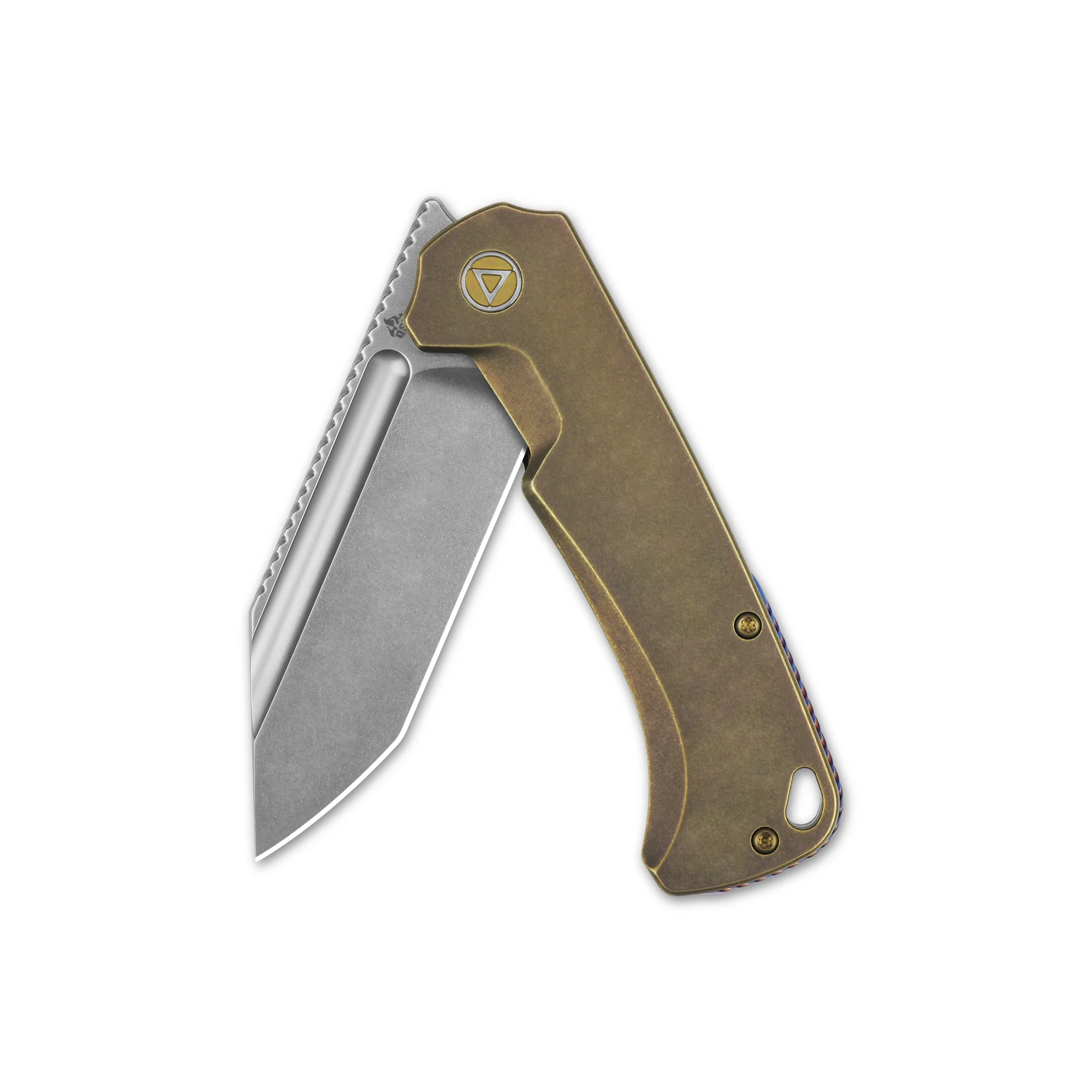 QSP Rhino Pocket Knife Böhler M390 Flat Blade  Titanium Handle - Image 16