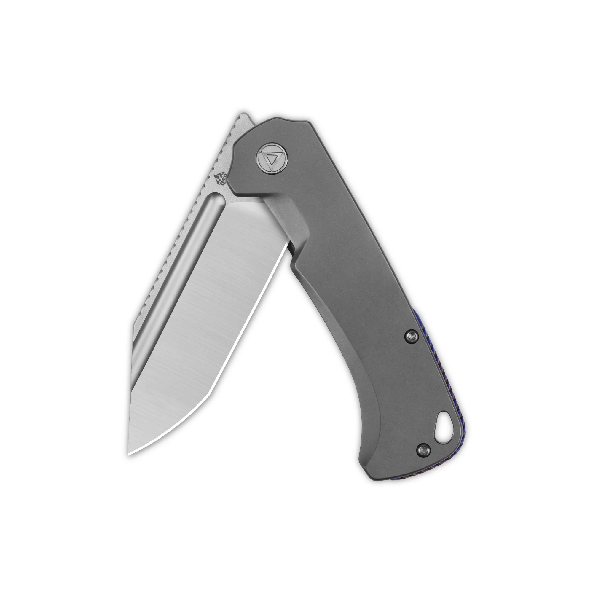 QSP Rhino Pocket Knife Böhler M390 Flat Blade  Titanium Handle - Image 4