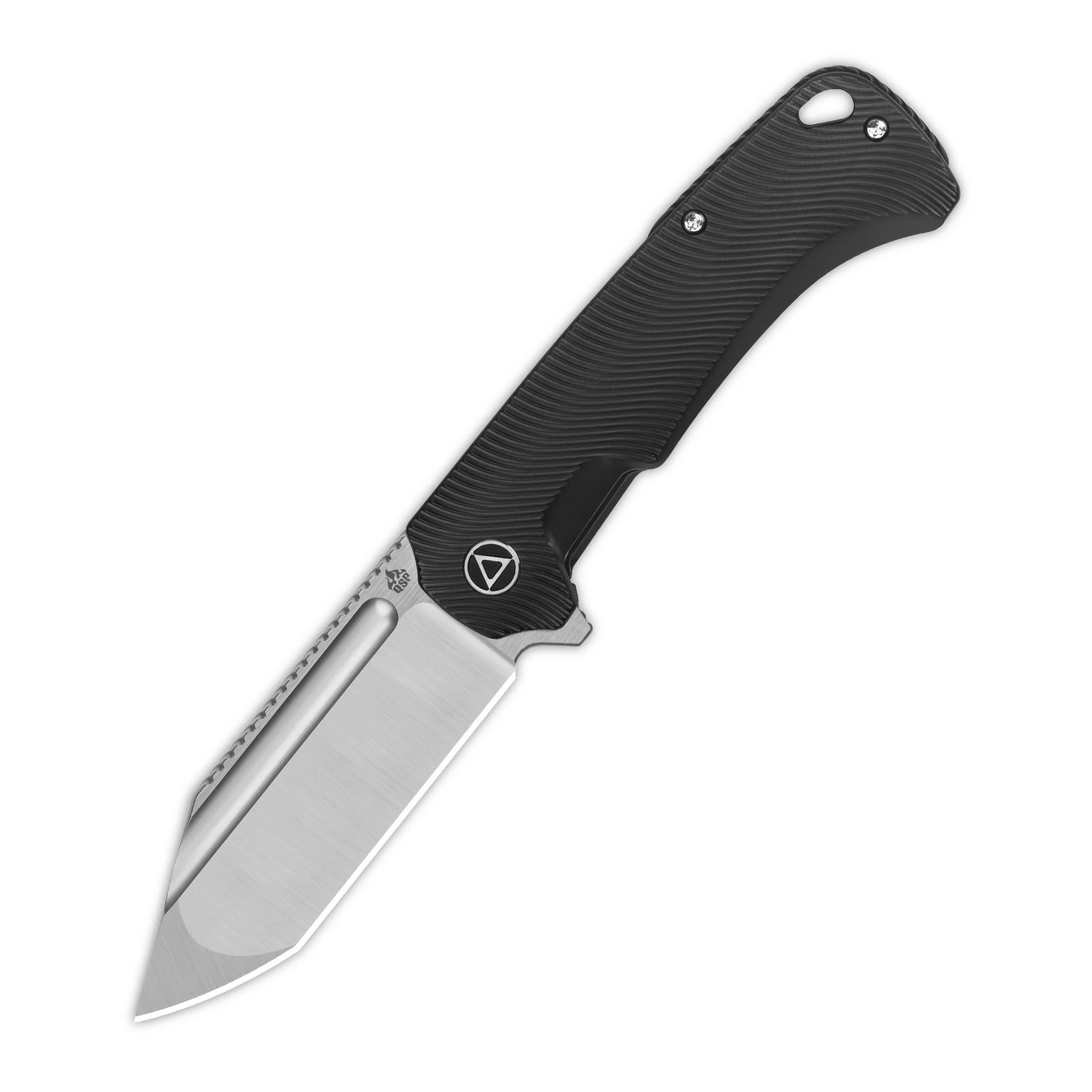 QSP Rhino Pocket knife Böhler M390 Compound blade Texture Titanium handle - Image 5