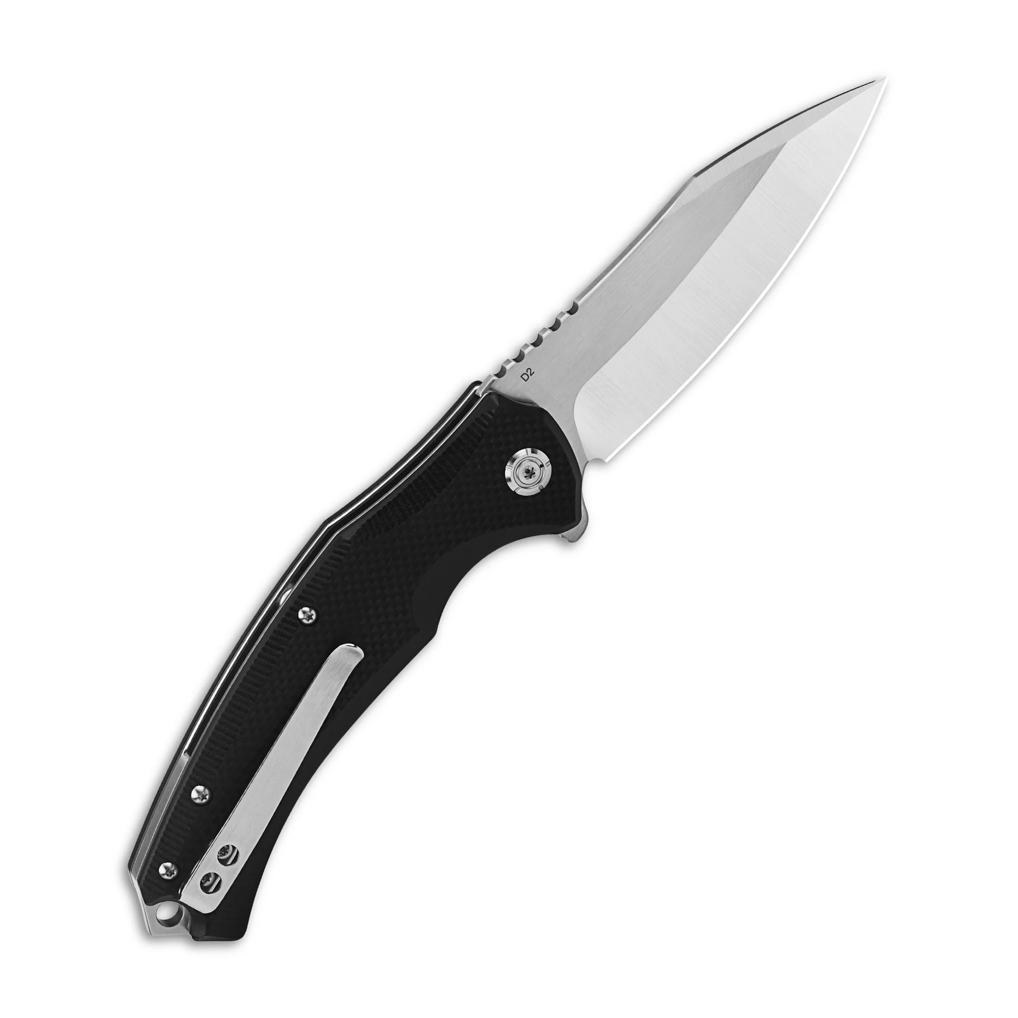 QSP Snipe Liner Lock Pocket Knife D2 Blade G10 Handle - Image 12