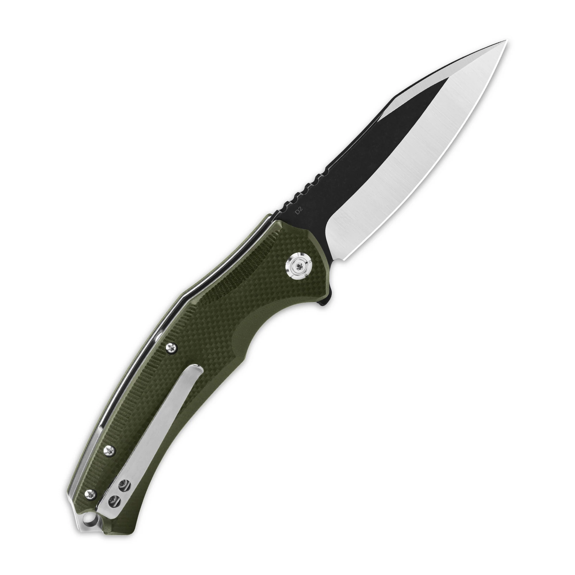 QSP Snipe Liner Lock Pocket Knife D2 Blade G10 Handle - Image 8