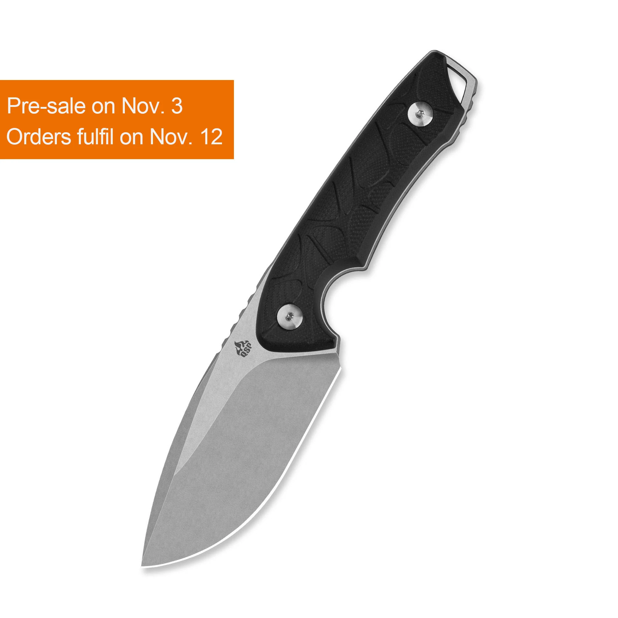 QSP Tiny TOT Fixed Blade Knife 10Cr15MoV Blade Black G10 Handle - Image 11