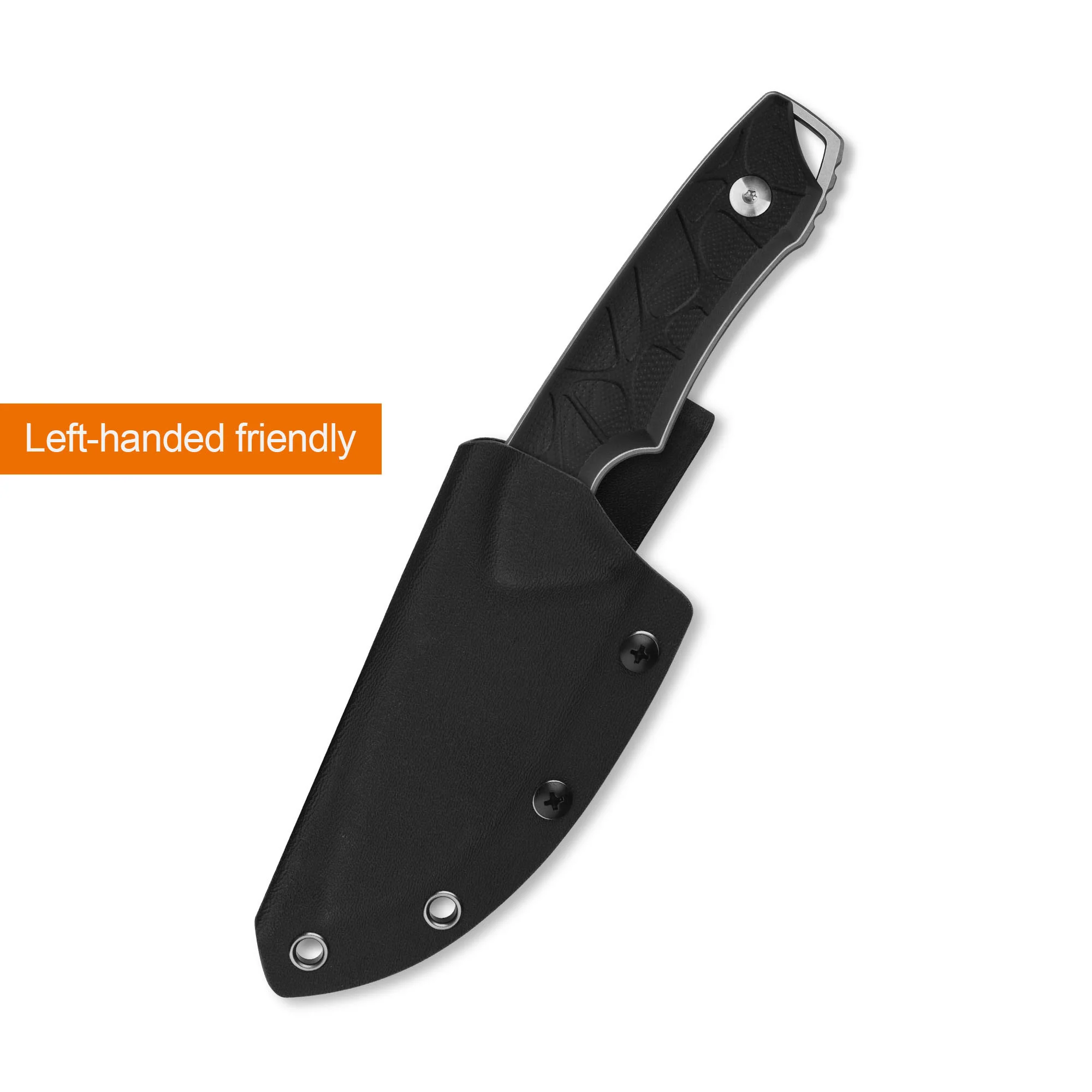 QSP Tiny TOT Fixed Blade Knife 10Cr15MoV Blade Black G10 Handle - Image 5