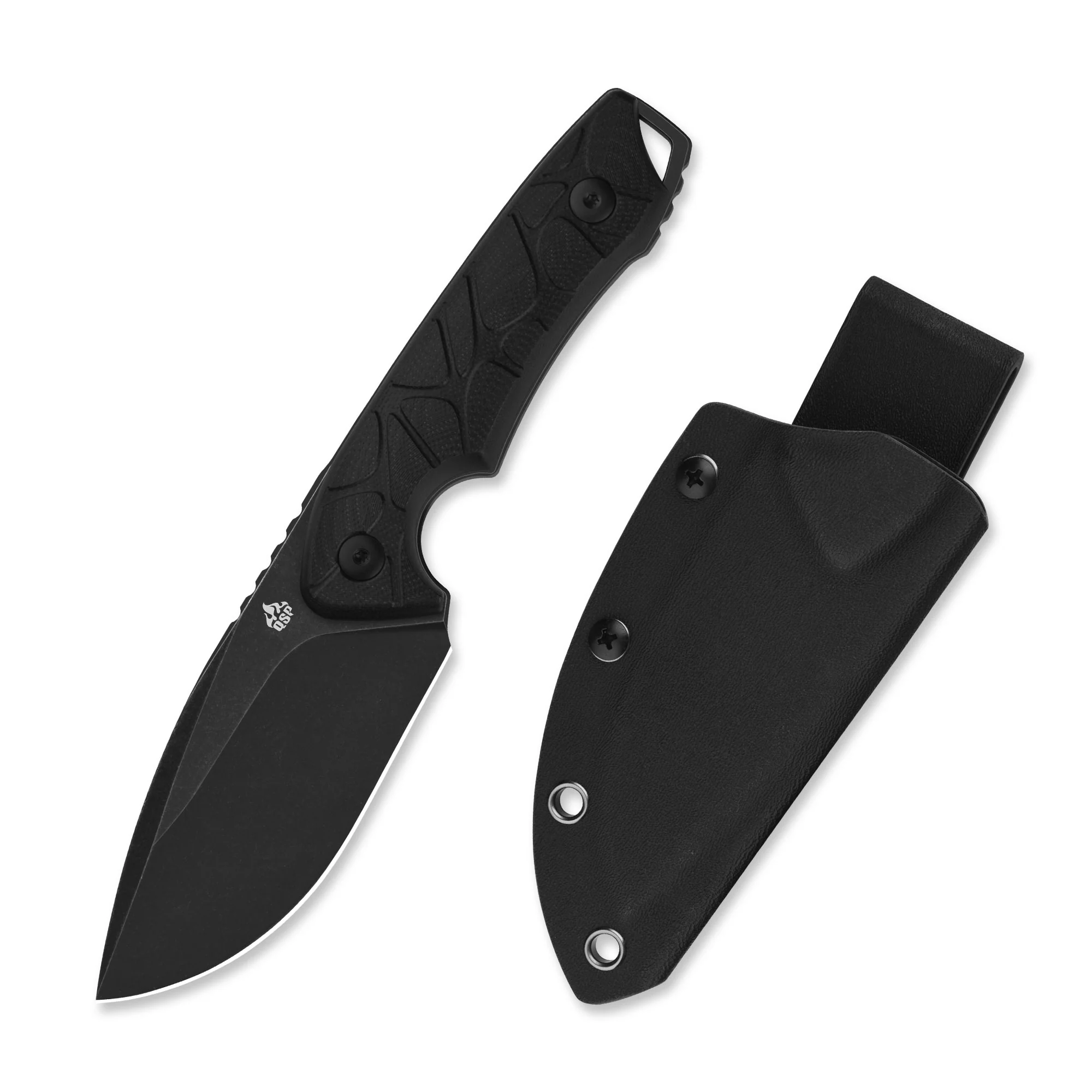 QSP Tiny TOT Fixed Blade Knife 10Cr15MoV Blade Black G10 Handle - Image 7