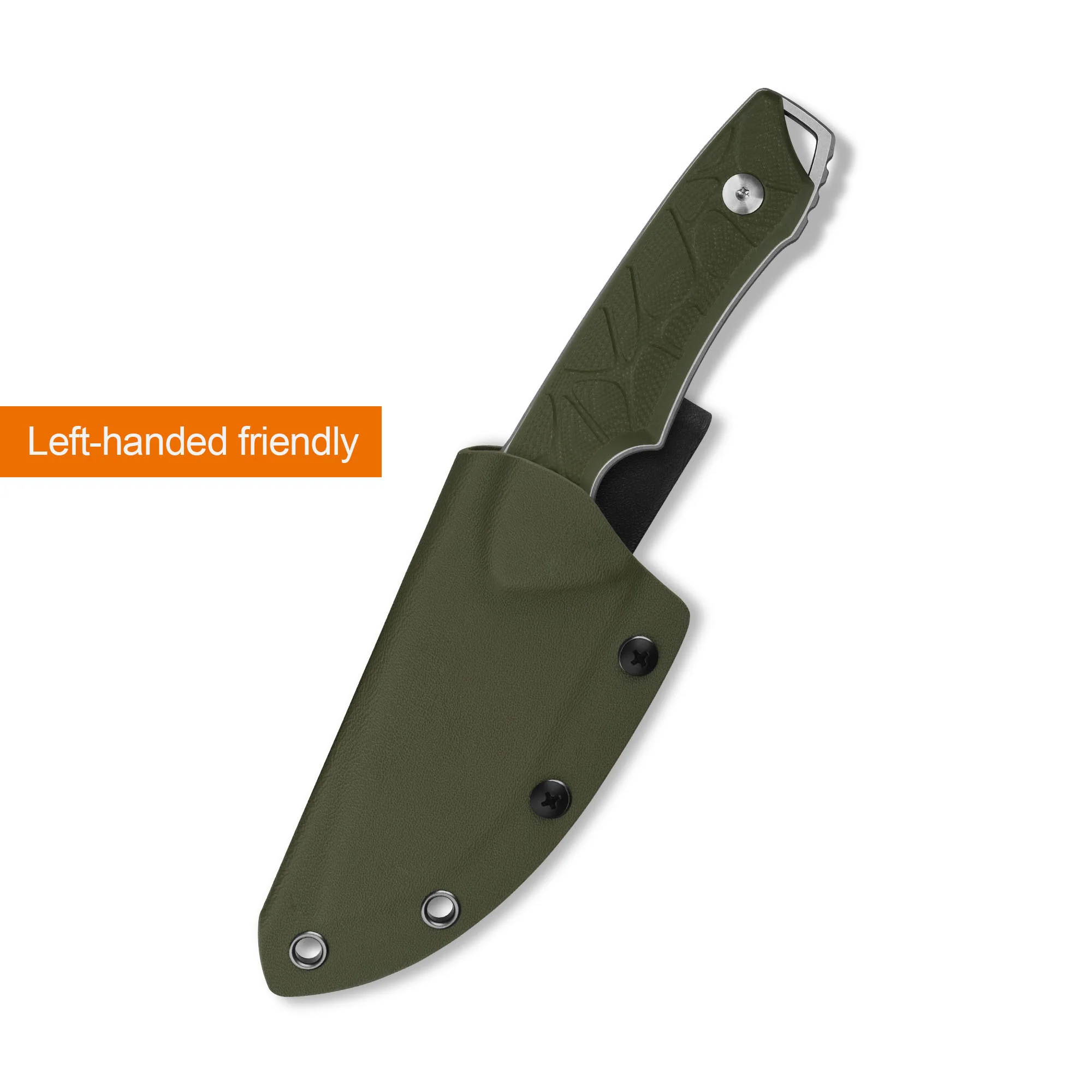 QSP Tiny TOT Fixed Blade Knife 10Cr15MoV Blade OD Green G10 Handle - Image 5