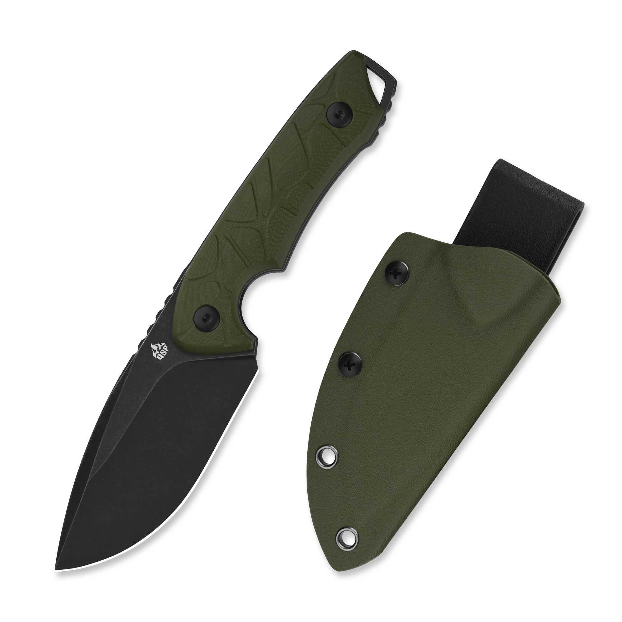 QSP Tiny TOT Fixed Blade Knife 10Cr15MoV Blade OD Green G10 Handle - Image 7