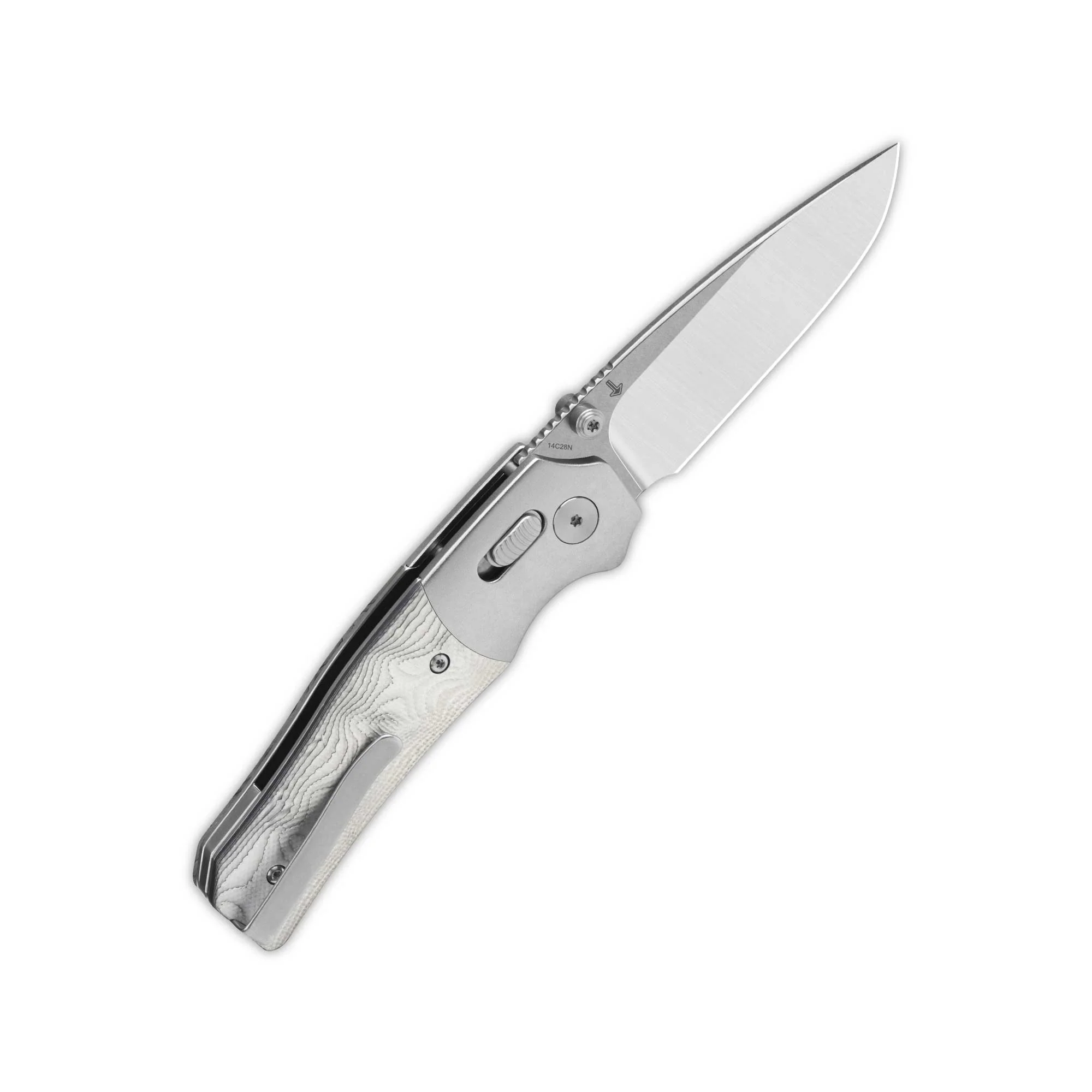 QSP Vault Glyde Lock Pocket Knife 14C28N Blade G10 with Aluminum Foil Handle - Image 4