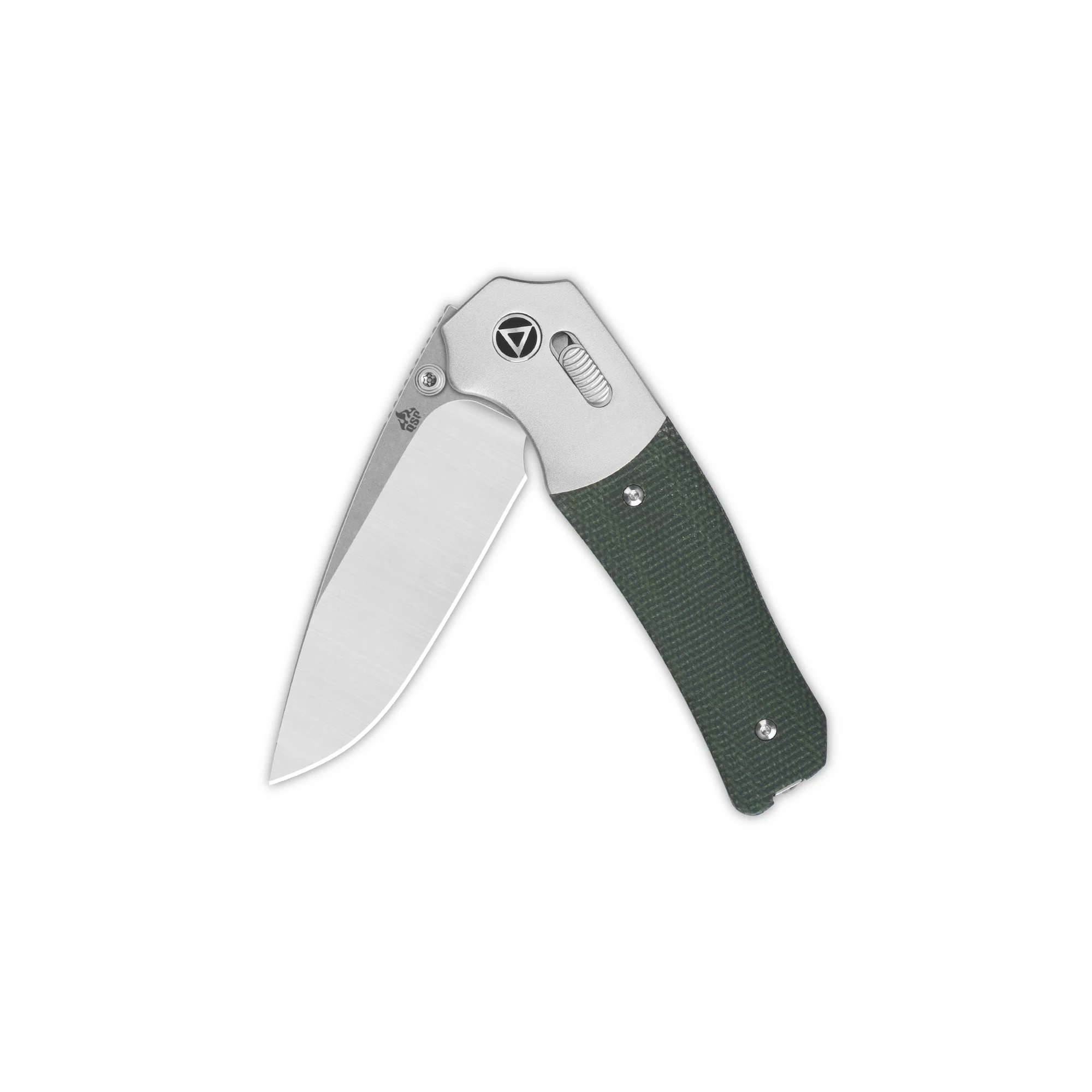 QSP Vault Glyde Lock Pocket Knife 14C28N Blade Green Micarta Handle - Image 4