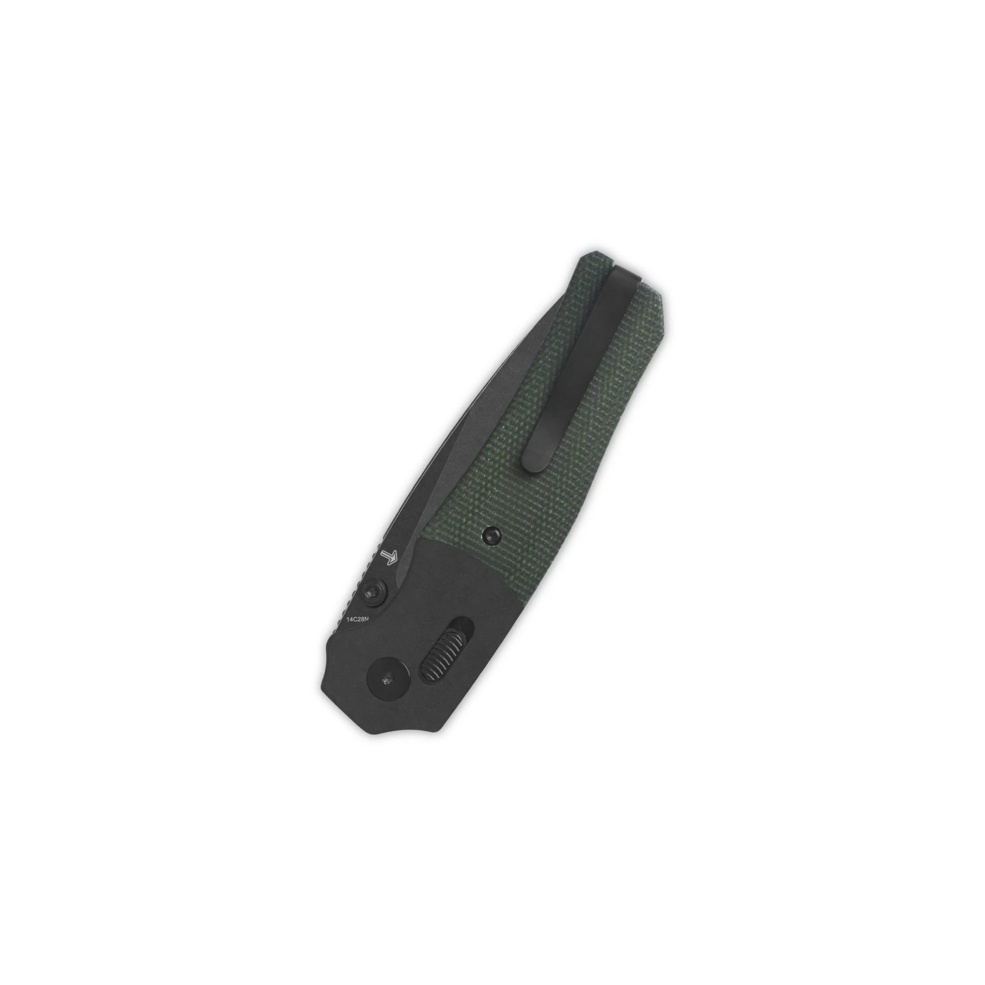 QSP Vault Glyde Lock Pocket Knife 14C28N Blade Green Micarta Handle - Image 6