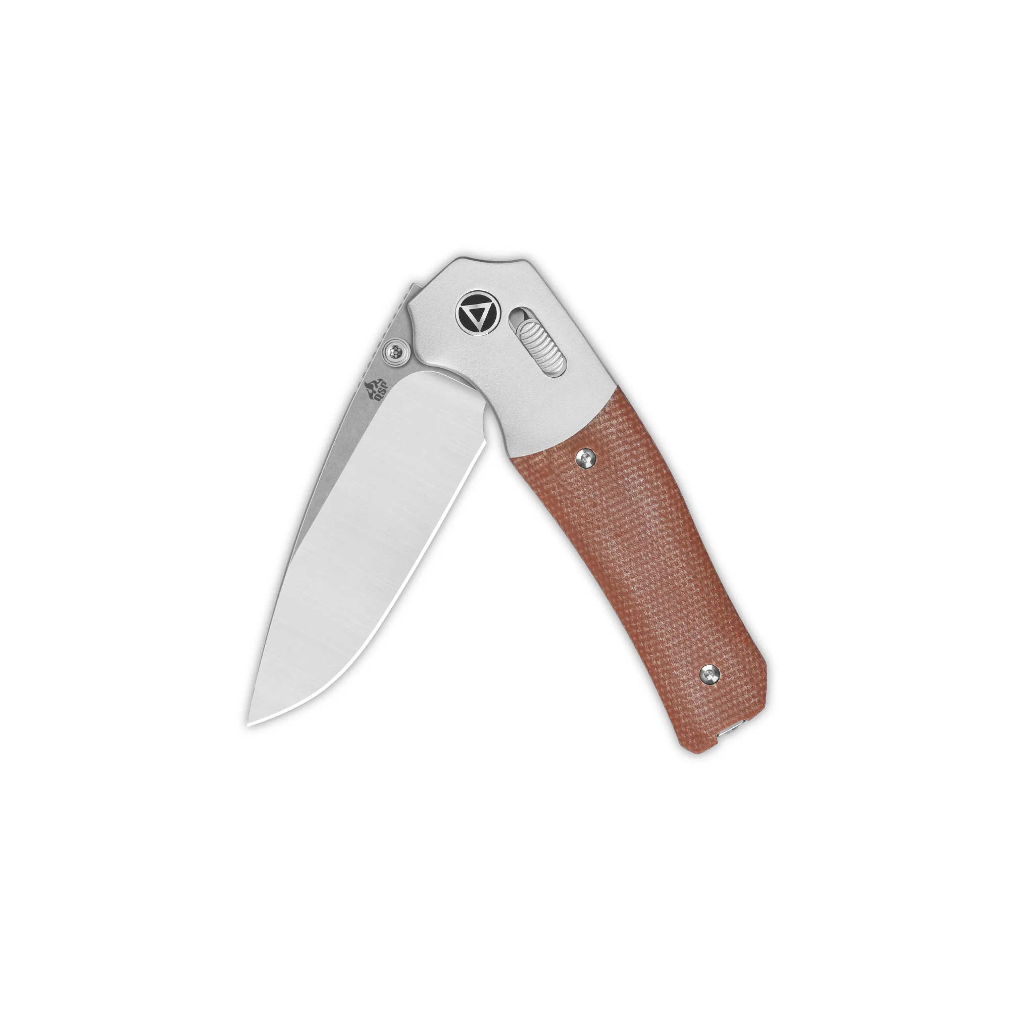 QSP Vault Glyde Lock Pocket Knife 14C28N Blade Tan Micarta Handle - Image 4