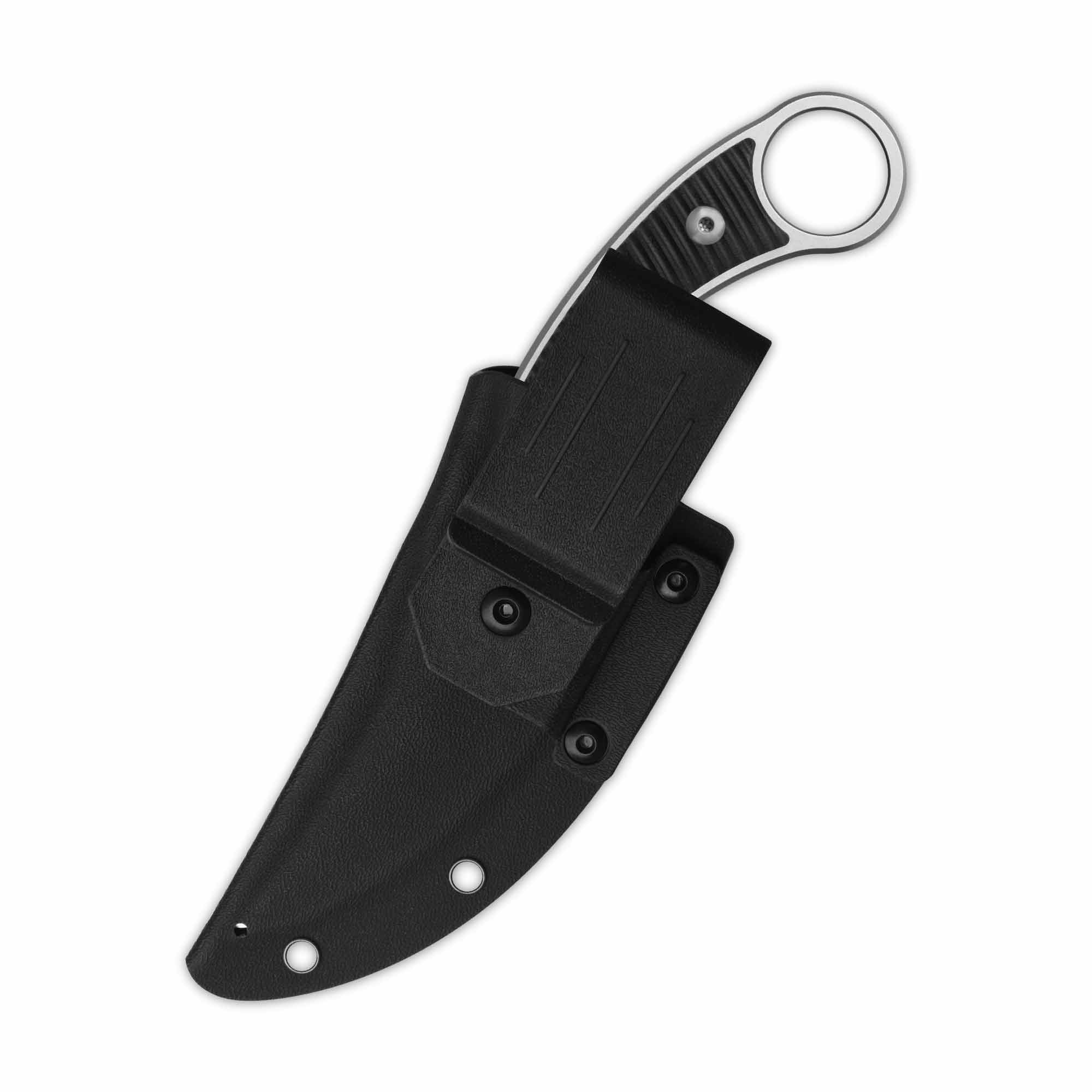 QSP Viper Fixed Blade Knife 10Cr15MoV Blade Black G10 Handle - Image 4