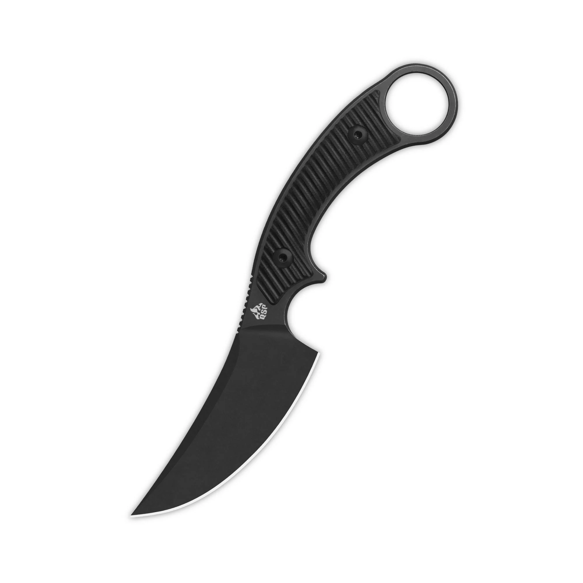 QSP Viper Fixed Blade Knife 10Cr15MoV Blade Black G10 Handle - Image 6