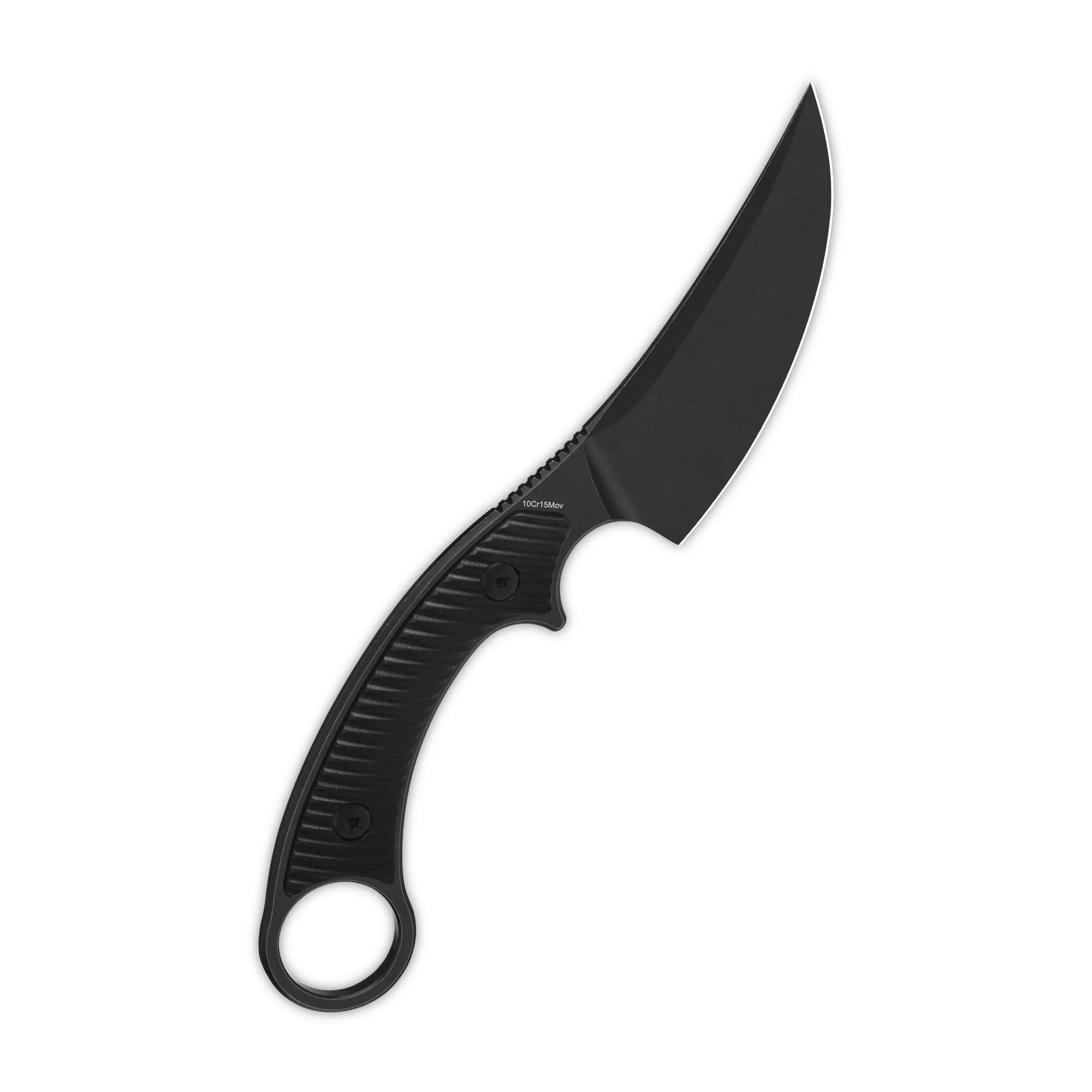 QSP Viper Fixed Blade Knife 10Cr15MoV Blade Black G10 Handle - Image 8