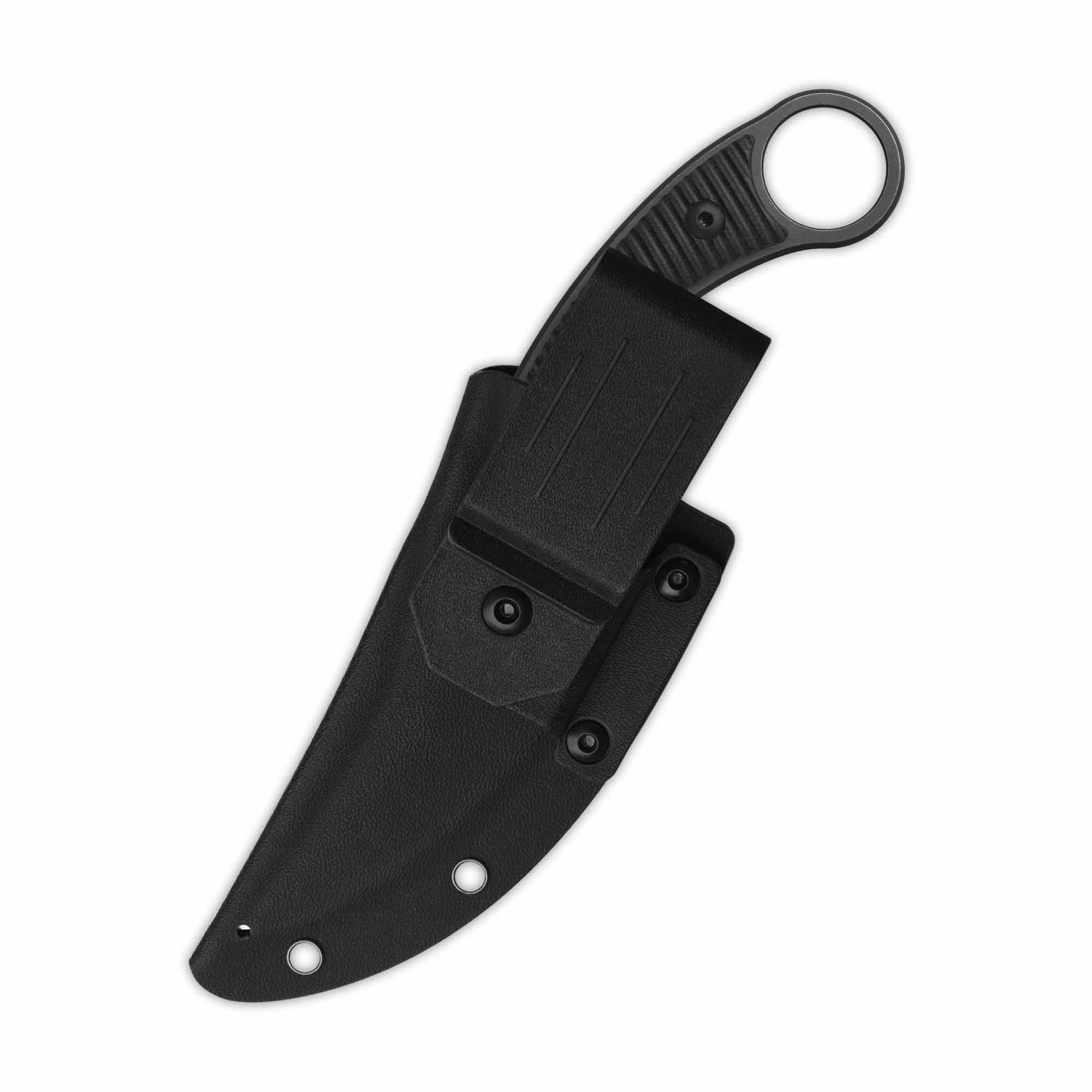 QSP Viper Fixed Blade Knife 10Cr15MoV Blade Black G10 Handle - Image 9