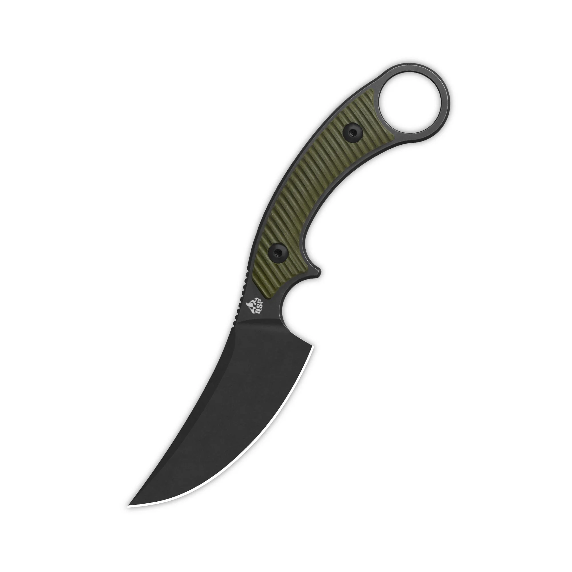 QSP Viper Fixed Blade Knife 10Cr15MoV Blade OD Green G10 Handle - Image 6