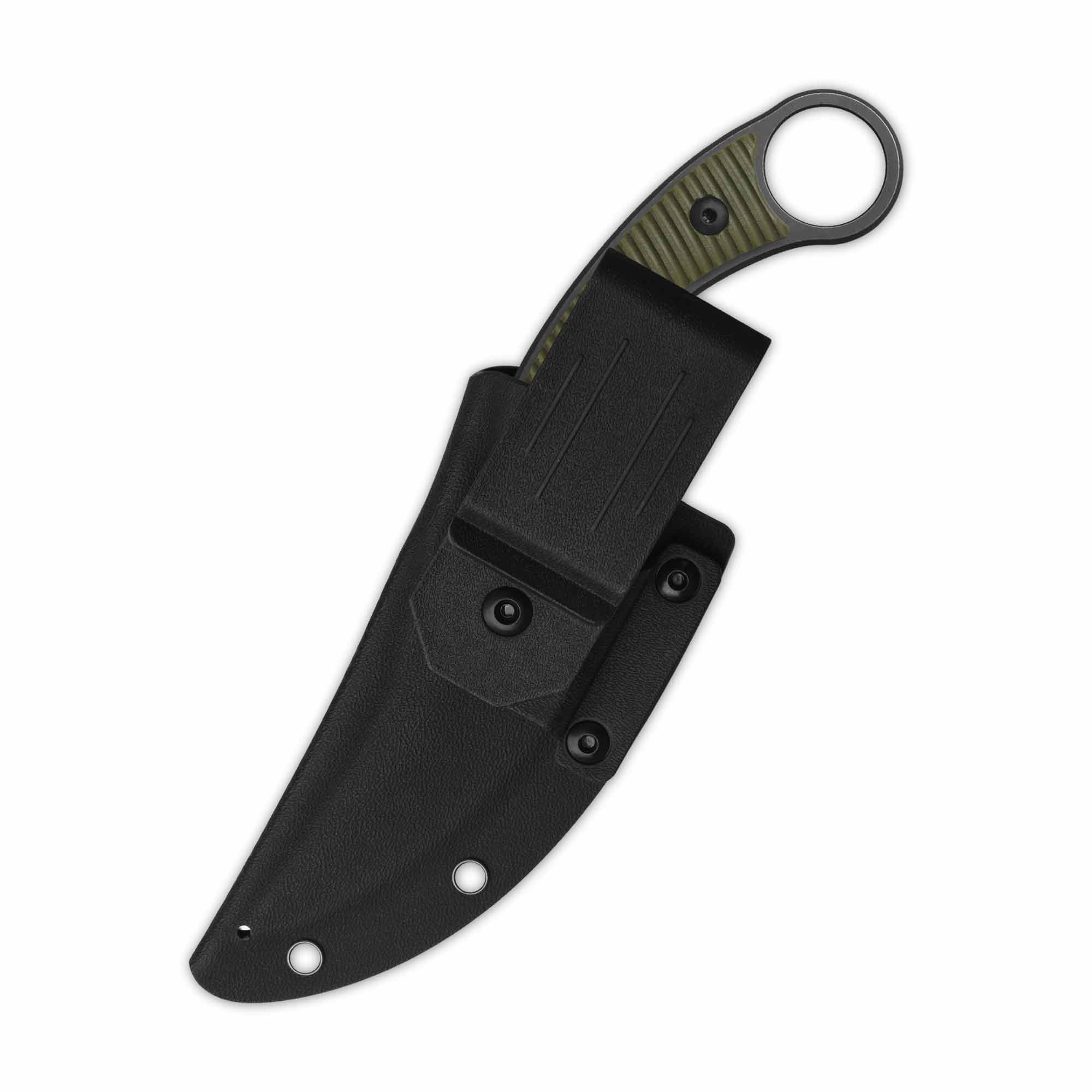 QSP Viper Fixed Blade Knife 10Cr15MoV Blade OD Green G10 Handle - Image 9