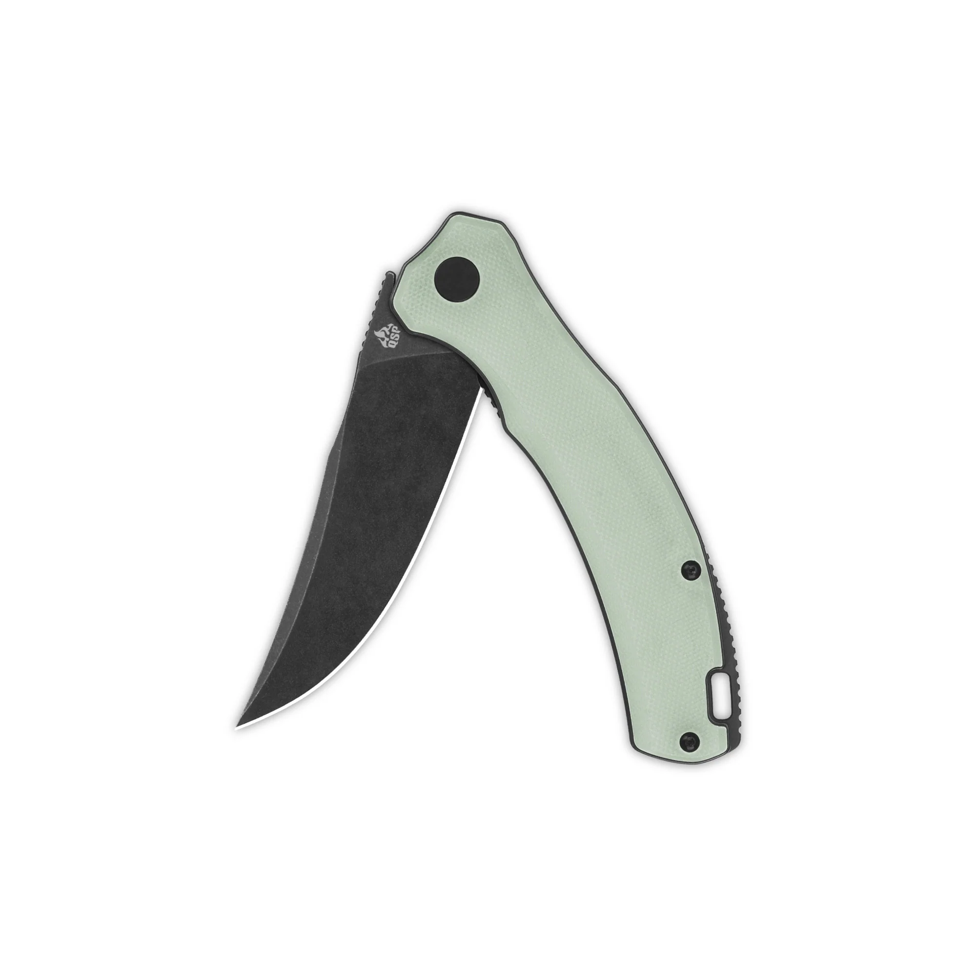 QSP Walrus Liner Lock Pocket Knife D2 Blade Jade G10 Handle - Image 8